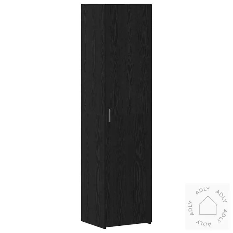 Høyskap Svart Eik 45X42.5X185 Cm Konstruert Tre