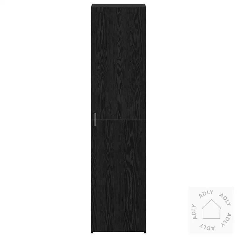 Høyskap Svart Eik 45X42.5X185 Cm Konstruert Tre