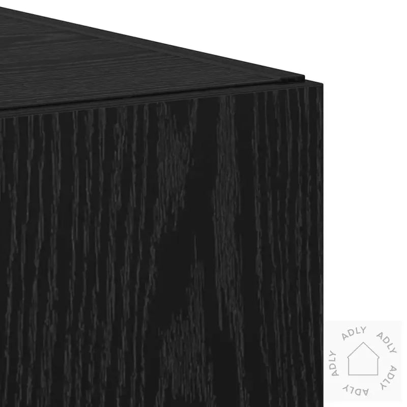 Høyskap Svart Eik 45X42.5X185 Cm Konstruert Tre