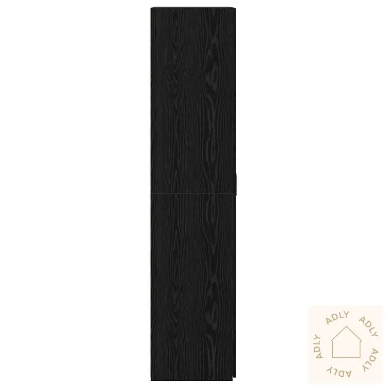 Høyskap Svart Eik 70X42.5X185 Cm Konstruert Tre