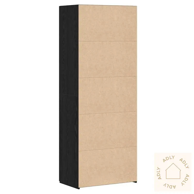 Høyskap Svart Eik 70X42.5X185 Cm Konstruert Tre