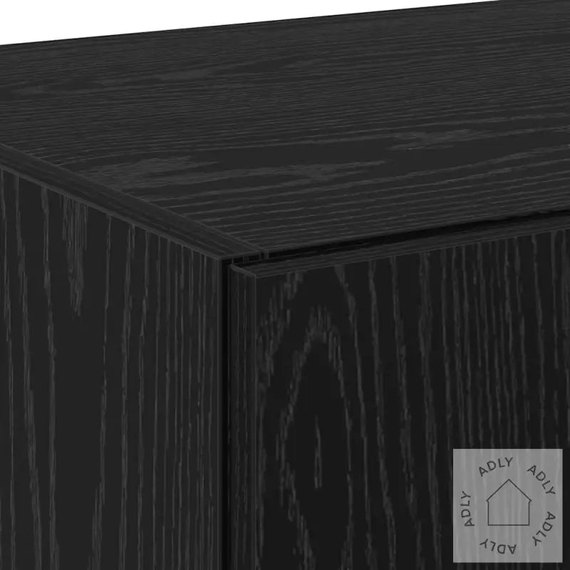 Høyskap Svart Eik 70X42.5X185 Cm Konstruert Tre