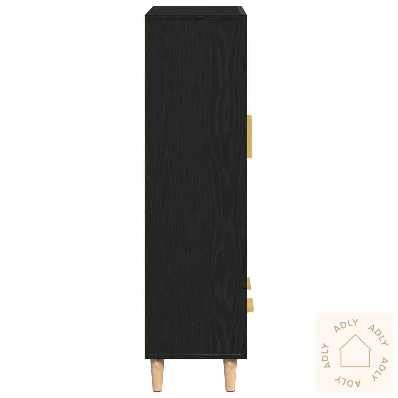 Høyskap I Svart Eik, 70X31X115 Cm, Laget Av Konstruert Tre