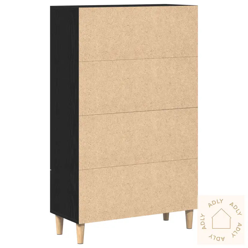 Høyskap I Svart Eik, 70X31X115 Cm, Laget Av Konstruert Tre