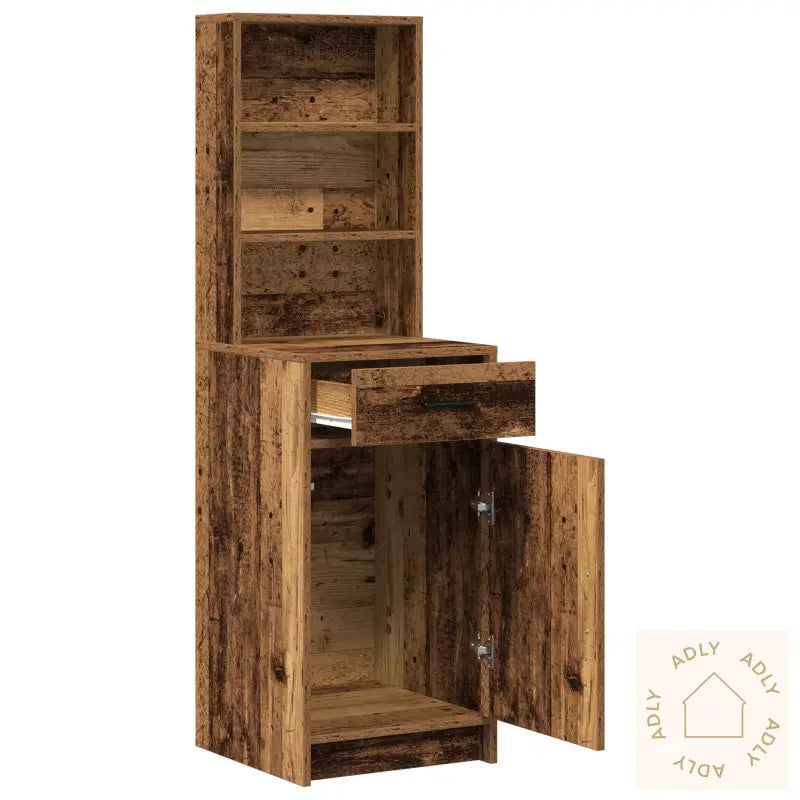 Høyt Skap Gammelt Tre 40X41X135 Cm