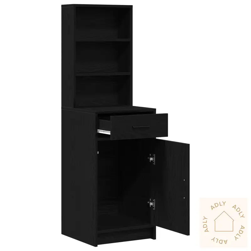Høyt Skap I Svart Eik - 40X41X135 Cm, Laget Av Konstruert Tre