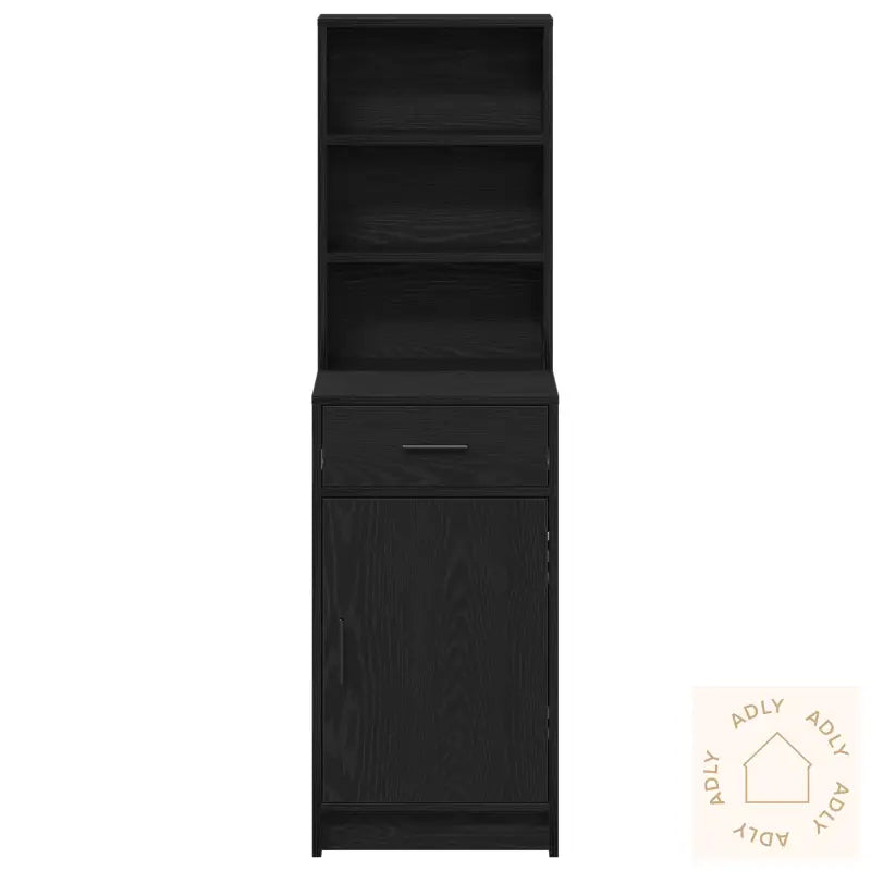 Høyt Skap I Svart Eik - 40X41X135 Cm, Laget Av Konstruert Tre