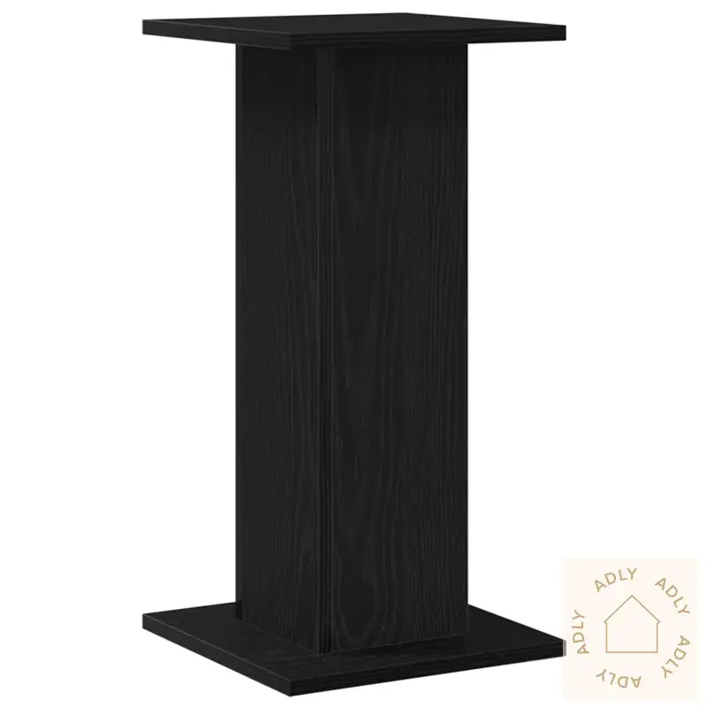 Høyttalerstativer 2 Stk Svart Eik 30X30X60 Cm Konstruert Tre