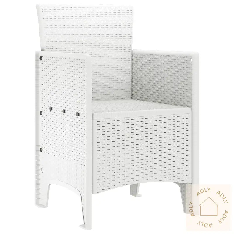 Hagemøbler 2 Stk Hvit Poly Rattan