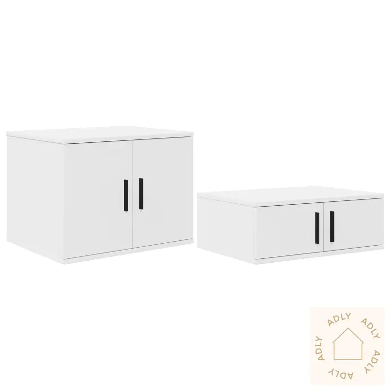 Oppbevaringsskap Hvit 103X41X40 Cm Laget Av Ingeniørtre