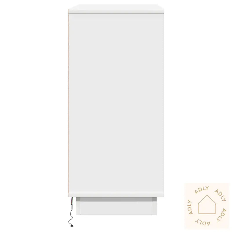 Nattbord Med Led Hvit 71X34,5X75 Cm Konstruert Tre