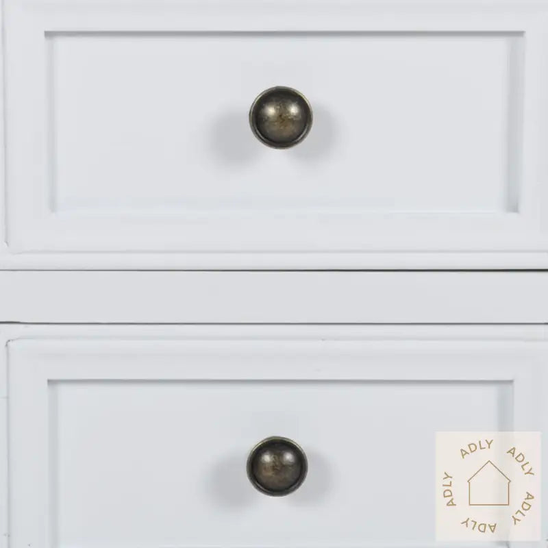 Nattbord Med 2 Skuffer Mdf Hvit