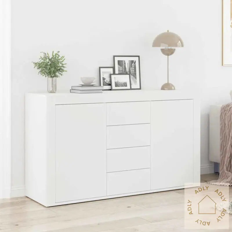 Hvit Sideboard Hvit Tre 120 X 36 X 69 Cm Oppbevaring