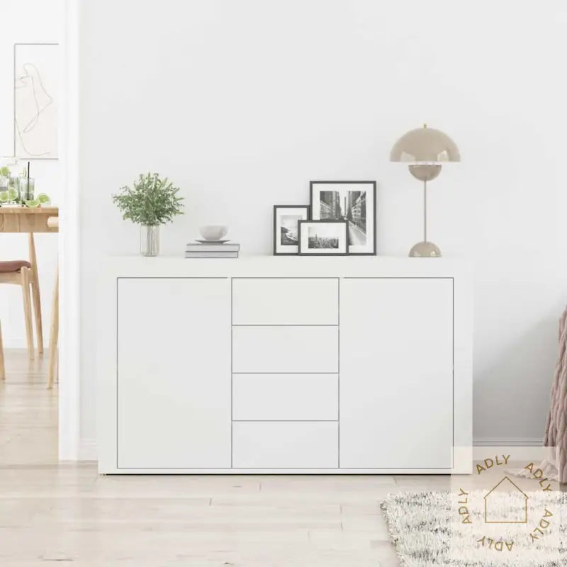 Hvit Sideboard Hvit Tre 120 X 36 X 69 Cm Oppbevaring