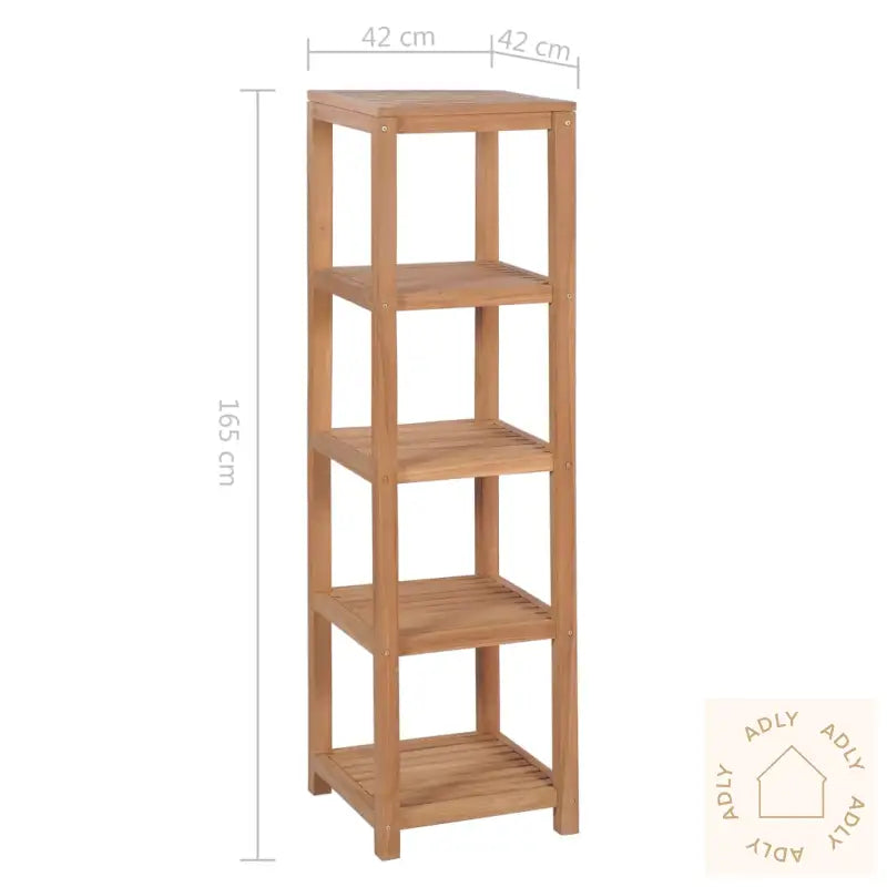 Baderomshylle 4 Etasjer Heltre Teak 42X42X165 Cm