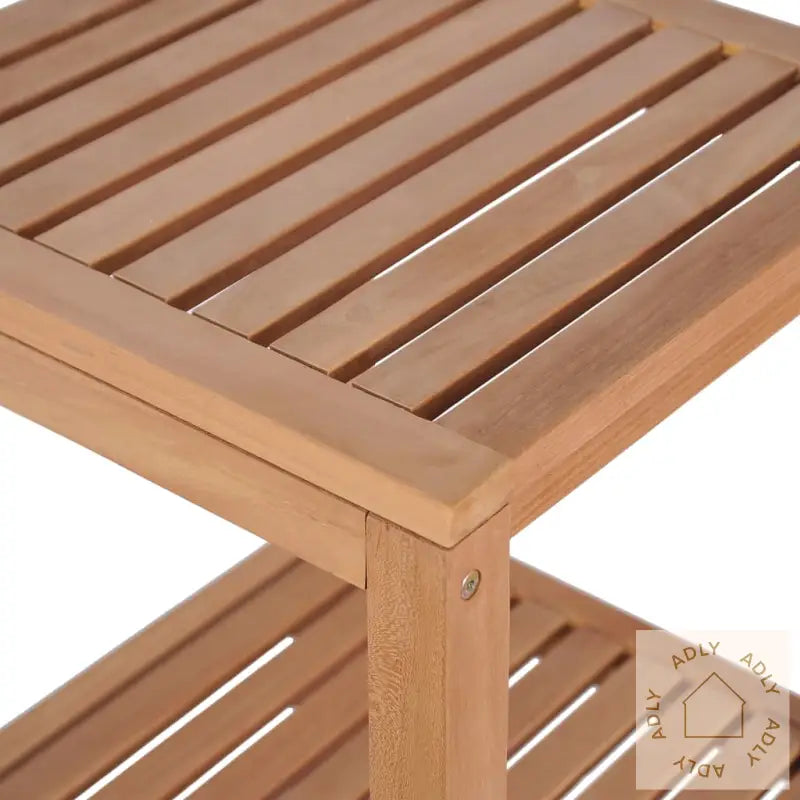 Baderomshylle 4 Etasjer Heltre Teak 42X42X165 Cm