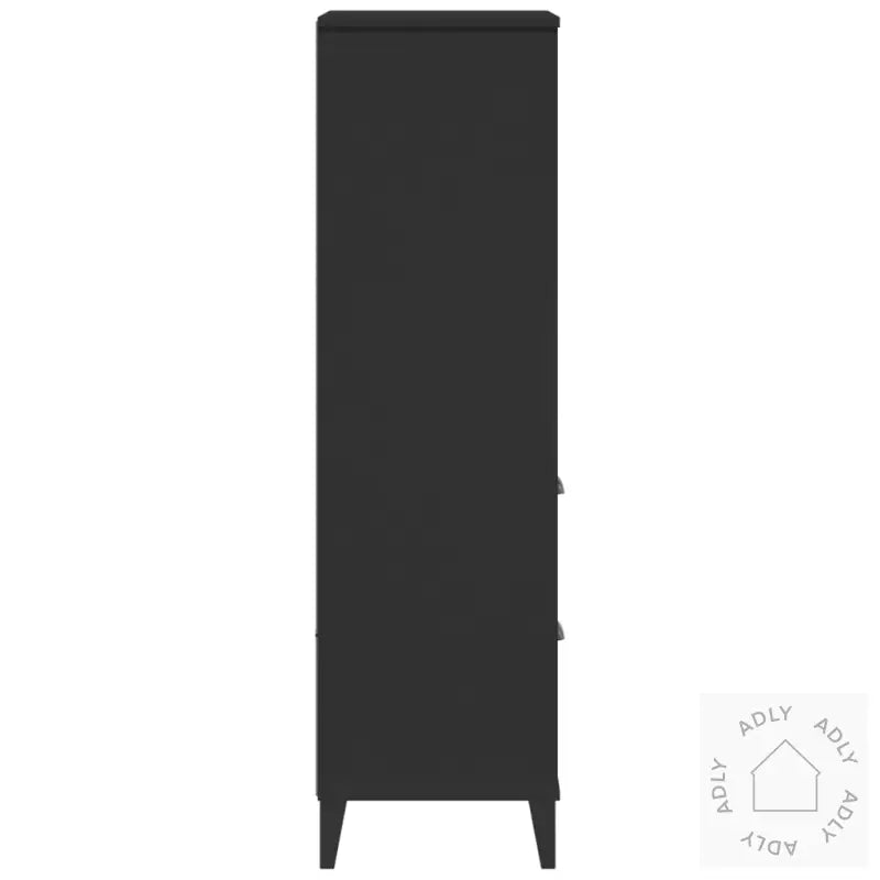 Bokhylle Viken Svart 60X35X123 Cm Konstruert Tre