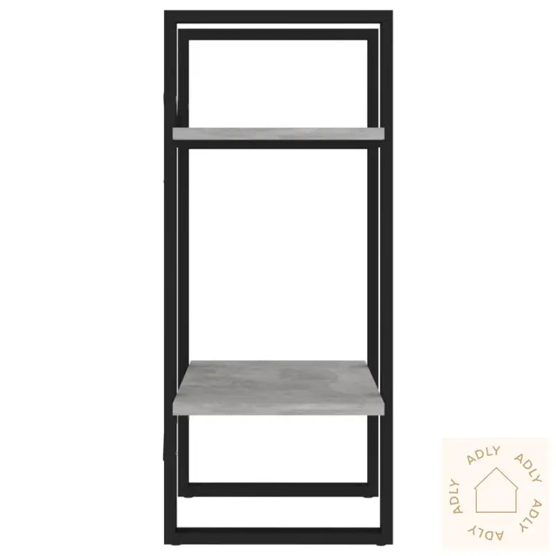 Bokhylle 2 Nivåer Betonggrå 40X30X70 Cm Konstruert Tre