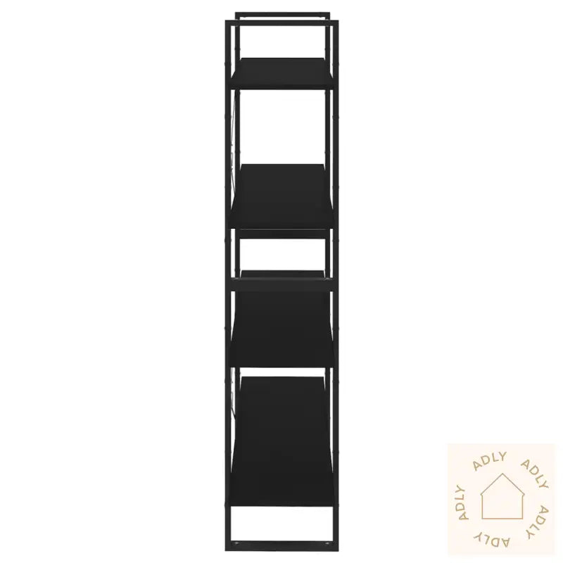 Bokhylle 4 Nivåer Svart 100X30X140 Cm Konstruert Tre