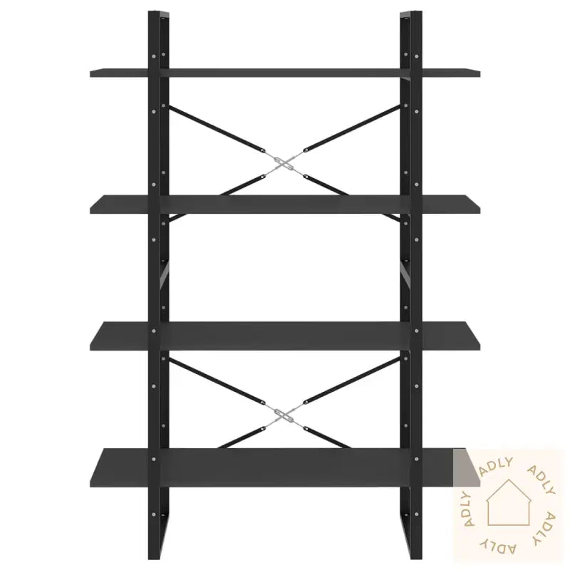 Bokhylle 4 Nivåer Grå 100X30X140 Cm Konstruert Tre