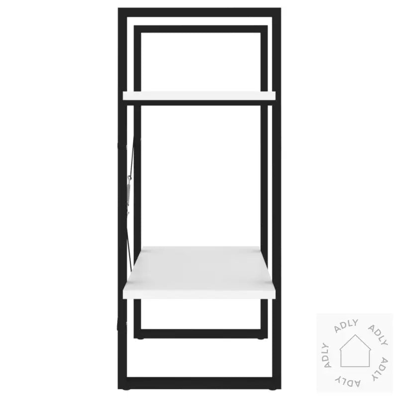 Bokhylle 2 Nivåer Hvit 60X30X70 Cm Konstruert Tre