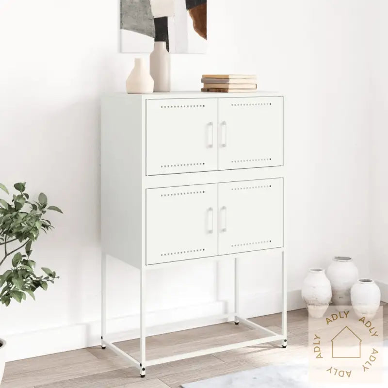 Skjenk Hvit 68,5X38,5X107 Cm Stål