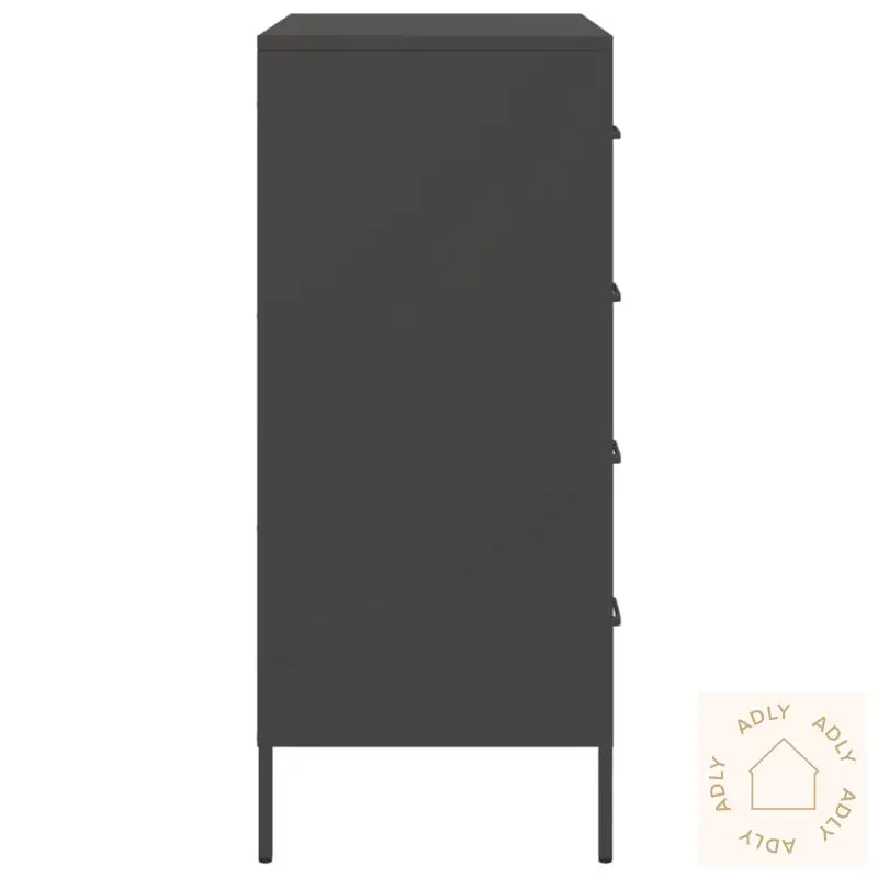 Skjenk Svart 68X39X89 Cm Stål
