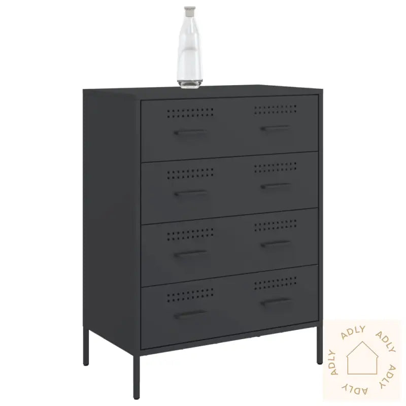 Skjenk Svart 68X39X89 Cm Stål
