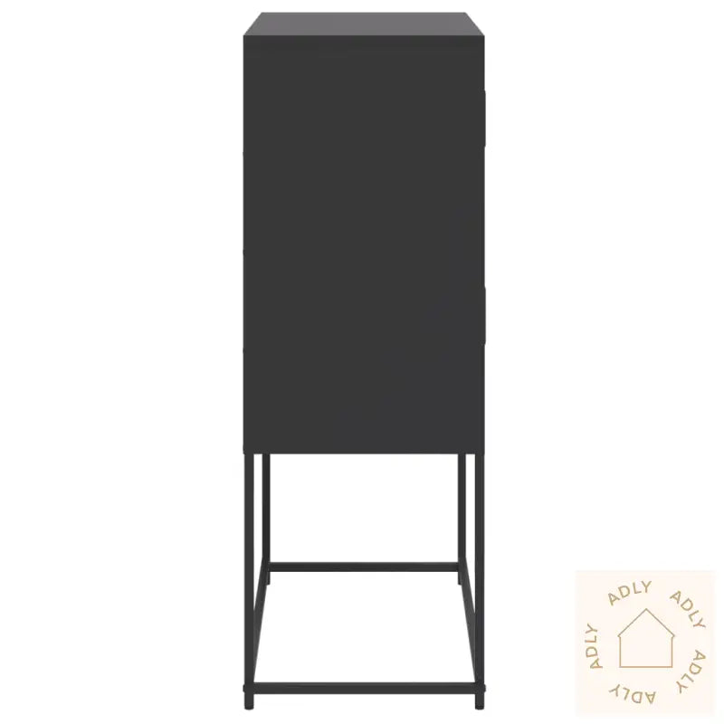 Skjenk Svart 68,5X38,5X107 Cm Stål