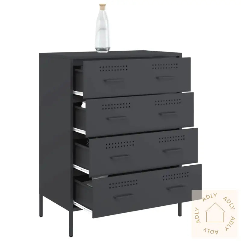 Skjenk Antrasitt 68X39X89 Cm Stål