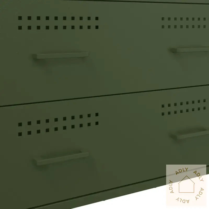 Skjenk Olivengrønn 68X39X89 Cm Stål