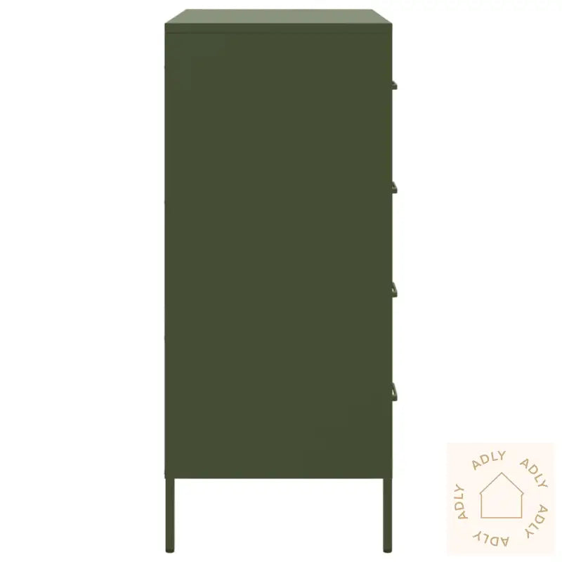 Skjenk Olivengrønn 68X39X89 Cm Stål