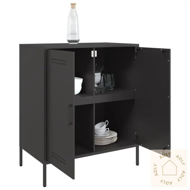 Skjenk Svart 68X39X79 Cm Stål