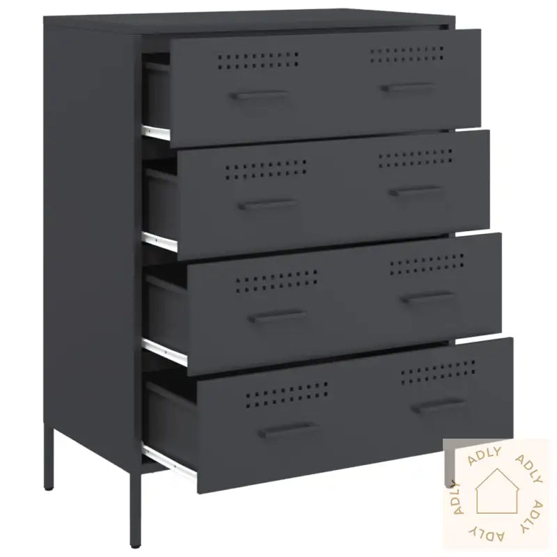 Skjenk Antrasitt 68X39X89 Cm Stål