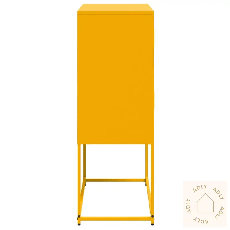 Skjenk Sennepsgul 68,5X38,5X107 Cm Stål