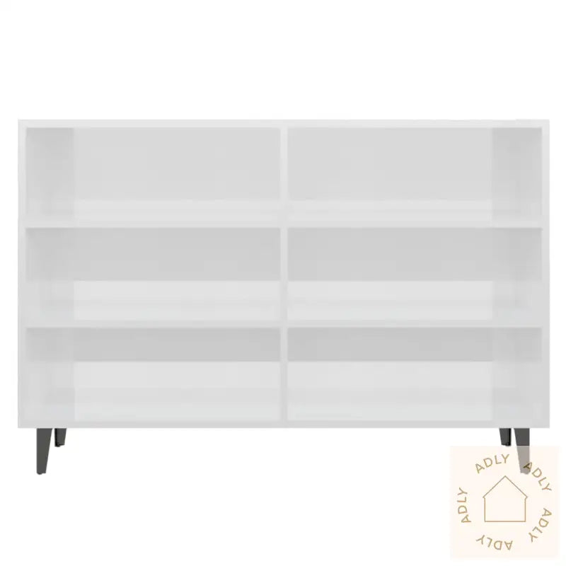 Skjenk Høyglans Hvit 103,5X35X70 Cm Konstruert Tre