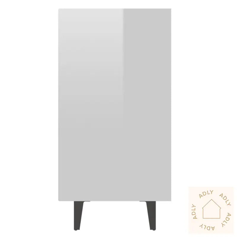Skjenk Høyglans Hvit 103,5X35X70 Cm Konstruert Tre