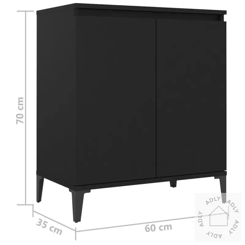 Skjenk Svart 60X35X70 Cm Konstruert Tre