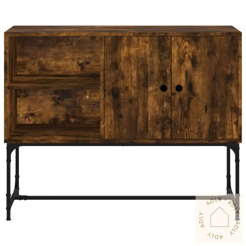 Skjenk Røkt Eik 100X40X79,5 Cm Konstruert Tre