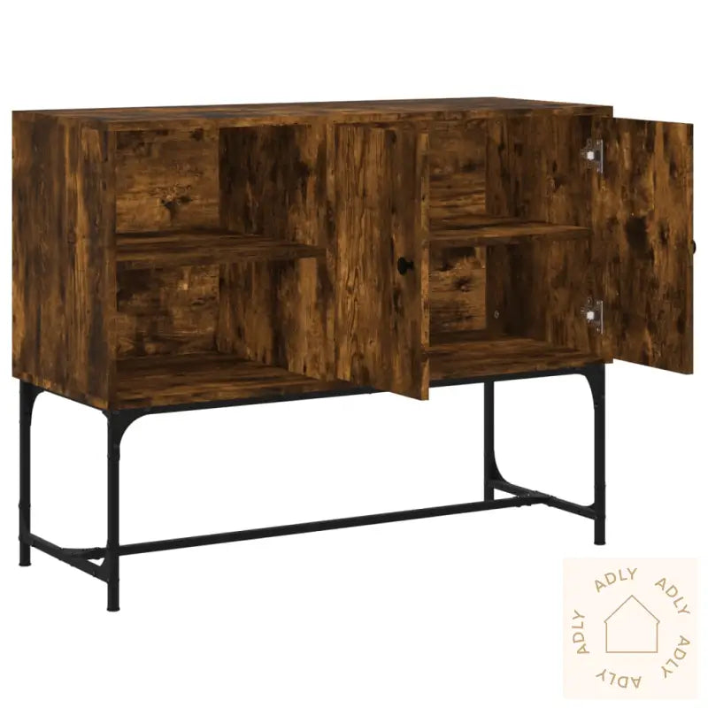 Skjenk Røkt Eik 100X40X79,5 Cm Konstruert Tre