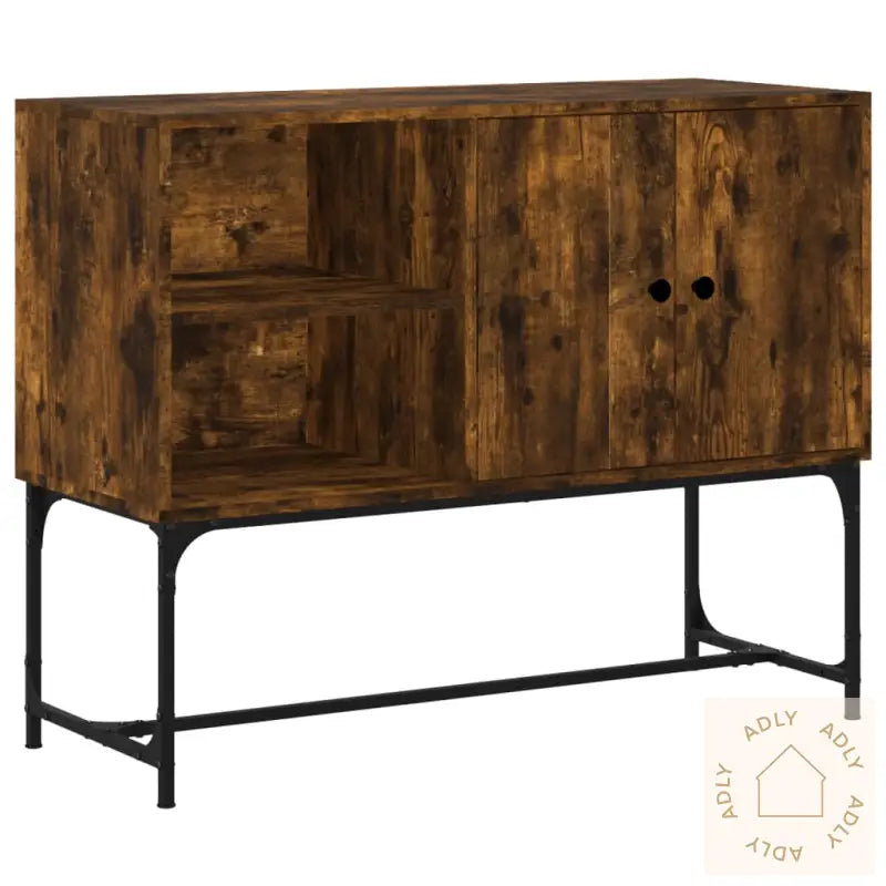 Skjenk Røkt Eik 100X40X79,5 Cm Konstruert Tre
