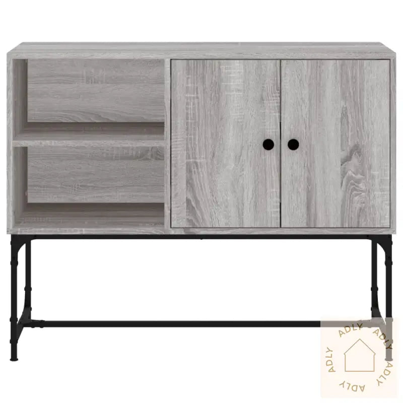 Skjenk Grå Sonoma 100X40X79,5 Cm Konstruert Tre