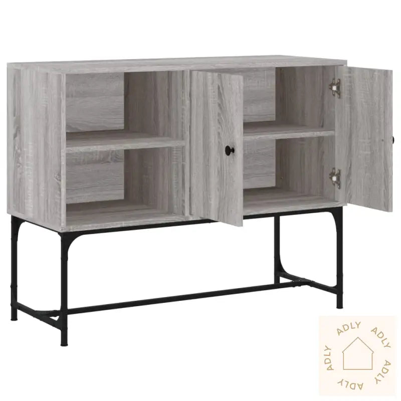 Skjenk Grå Sonoma 100X40X79,5 Cm Konstruert Tre