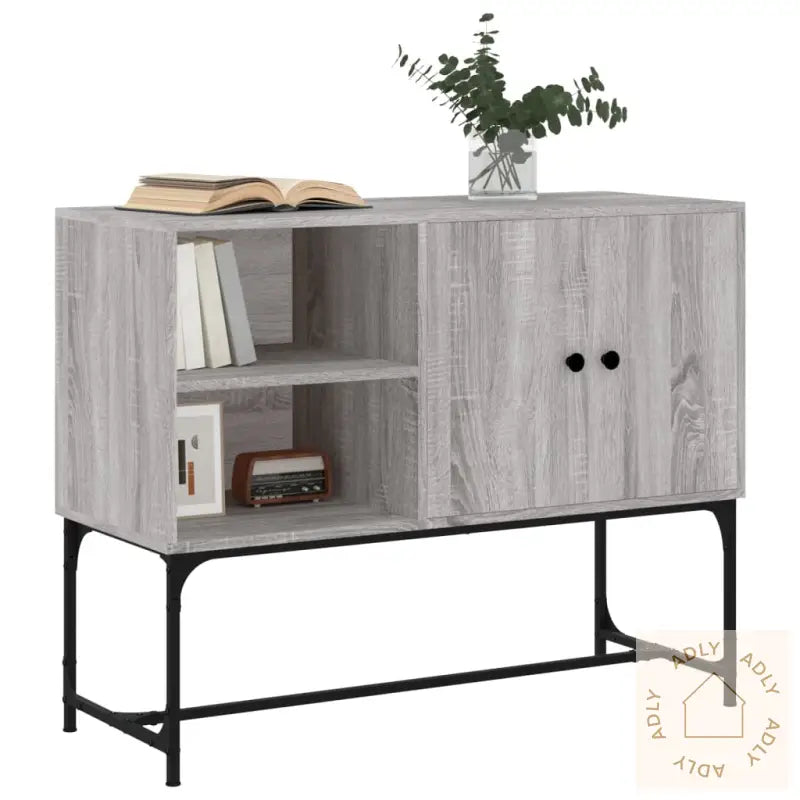 Skjenk Grå Sonoma 100X40X79,5 Cm Konstruert Tre