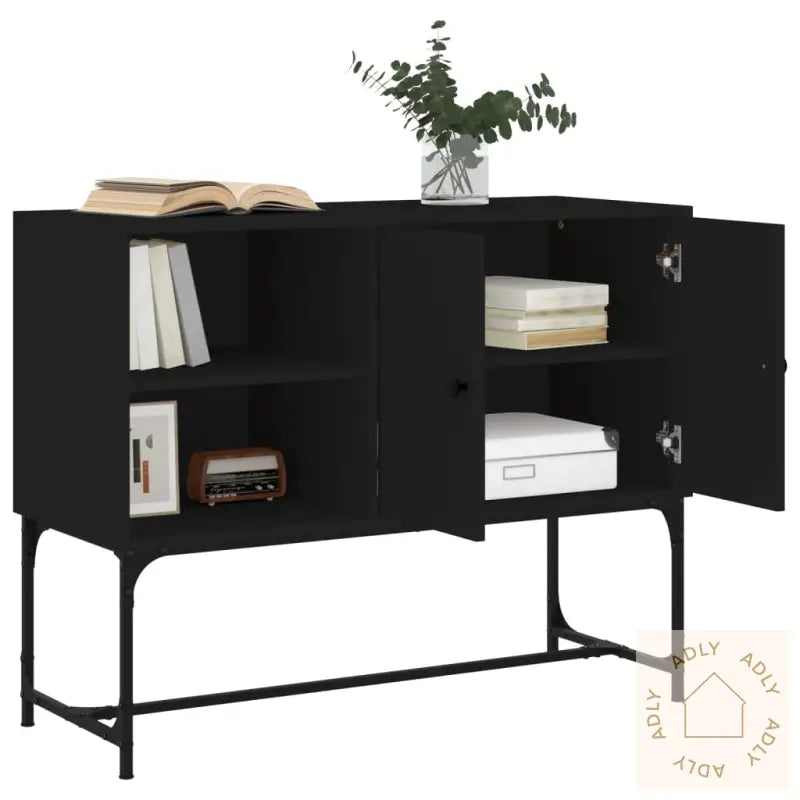 Skjenk Svart 100X40X79,5 Cm Konstruert Tre