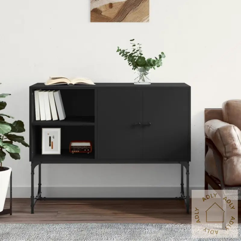 Skjenk Svart 100X40X79,5 Cm Konstruert Tre