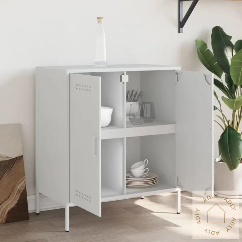 Skjenk Hvit 68X39X79 Cm Stål