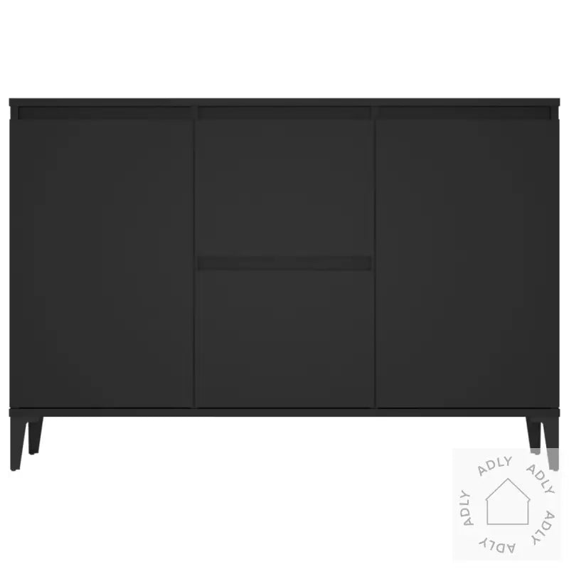 Skjenk Svart Eik 104X35X70 Cm Konstruert Tre
