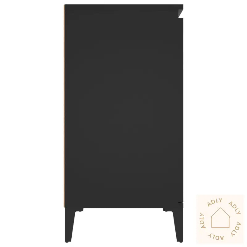 Skjenk Svart Eik 104X35X70 Cm Konstruert Tre