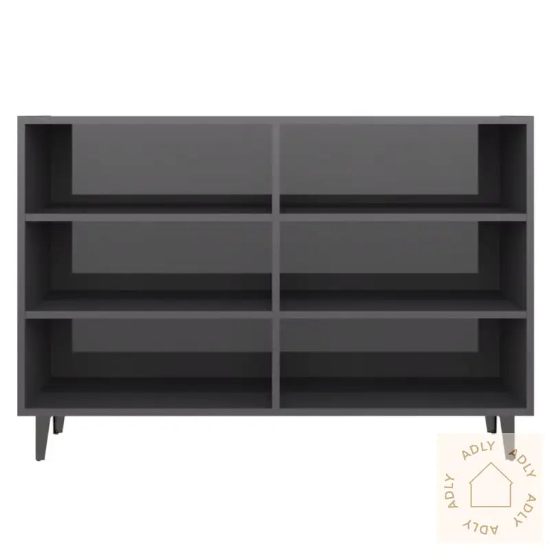 Skjenk Høyglans Grå 103,5X35X70 Cm Konstruert Tre